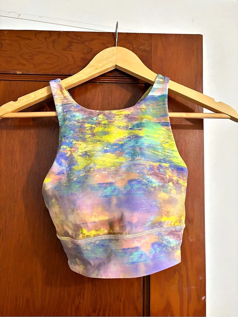 lululemon Energy Bra High Neck Long Line Crop Top Size 6